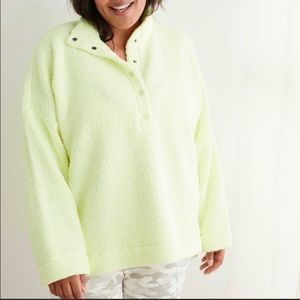 Aerie oversized Sherpa highlighter yellow